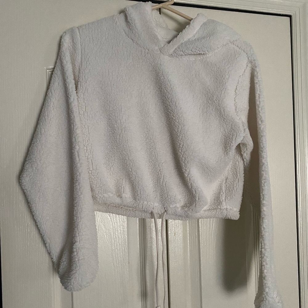 Super warm and fuzzy cropped hoodie